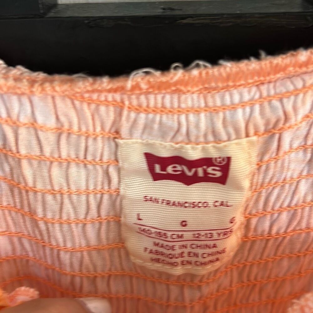 NWT Levi's Nordstrom girls size L tropical floral orange sundress - Picture 3 of 5